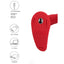 Ouch! - Double Vibrating Silicone Strap-On - red power details