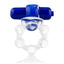 Screaming O - Overtime, vibrating cockring has a super-powered 4-function vibrating motor & a flexible clitoral tongue. Blue