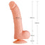 Seducer - 7" Passionate Lust - realistically sculpted dong has a suction cup base & phallic details like a ridged head + curved veiny shaft for G-spot or P-spot stimulation. Flesh, size details