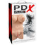 PDX Plus Perfect DD's Mini Torso Masturbator has enjoyable double-D breasts (proportionate to overall size) & textured vaginal + anal tunnels for awesome stimulation. White package.