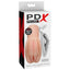 PDX Plus Perfect Pussy - Pleasure Stroker has smooth puffy labia around a tight vaginal entrance w/ pointed pleasure nubs & ribbed rings. Package.