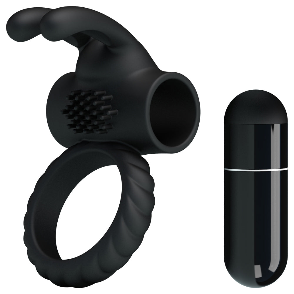Pretty Love Eudora Vibrating Cock Ring w/ Clitoral Rabbit Sexyland Pretty Love Eudora Vibrating Cock Ring w/ Clitoral Rabbit Sexyland