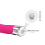 Pretty Love Sebastian Textured Silicone Bullet Vibrator delivers 12 vibration modes w/ a textured shaft for more stimulation + convenient memory function. Pink-GIF. (2)