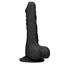  RealRock 10" Realistic Dildo With Balls & Suction Cup has realistic sculpted details like a phallic head & veiny shaft in velvety-soft skin like material. Black.