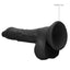 RealRock 7" Realistic Dildo With Balls & Suction Cup has soft skin-like material over its firm, squishy body for realistic sensations thanks to the G-/P-spot head, veiny shaft & balls. Black-suction cup.