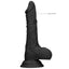 RealRock 7" Realistic Dildo With Balls & Suction Cup has soft skin-like material over its firm, squishy body for realistic sensations thanks to the G-/P-spot head, veiny shaft & balls. Black-soft TPE.