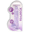 RealRock 8" Crystal Clear Realistic Dildo With Balls & Suction Cup has a realistic shape w/ 6.3" insertable & a ridged phallic head, veiny shaft + testicles for safe anal or vaginal play. Purple-package.