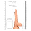 RealRock 8" Realistic Dildo With Balls & Suction Cup has velvety-soft skin over its firm yet squishy body for an incredibly realistic feeling thanks to the G-/P-spot head, veiny shaft & balls. Flesh-dimension.