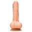 RealRock 9" Realistic Dildo With Balls & Suction Cup has firm yet squishy body that feels like the real thing & has a phallic G-/P-spot head, veiny shaft & balls for safe anal or vaginal play. Flesh. (2)