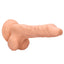 RealRock 9" Realistic Dildo With Balls & Suction Cup has firm yet squishy body that feels like the real thing & has a phallic G-/P-spot head, veiny shaft & balls for safe anal or vaginal play. Flesh. (4)