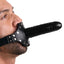 Strict - Ride Me Mouth Gag - leather gag has a rideable dildo on the outside & a phallic protrusion on the inside to keep your sub silent. Black