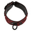 Scandal - Collar With Leash - dual-sided leather & fabric collar has a universal buckle closure & detachable chain metal leash. 4