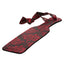 Scandal Double-Sided Spanking Paddle is double-sided for distinct sensations w/ red & black brocade fabric on one side & soft velvet on the other.