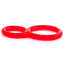 Screaming O - Ofinity dual erection ring has a stacked isolation design to sit snugly around his shaft & testicles for a secure fit that keeps him harder for longer. Red. (3)