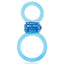 Screaming O - Ofinity Plus - vibrating cockring has a textured mini motor in a figure-8 design you can wear in 2 ways. Blue.