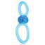 Screaming O - Ofinity Plus - vibrating cockring has a textured mini motor in a figure-8 design you can wear in 2 ways. Blue (2)