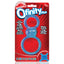 Screaming O - Ofinity Plus - vibrating cockring has a textured mini motor in a figure-8 design you can wear in 2 ways. Blue - package.