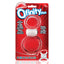 Screaming O - Ofinity Plus - vibrating cockring has a textured mini motor in a figure-8 design you can wear in 2 ways. Clear - package.