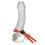 Silicone Stud Lasso Cock Ring - adjustable lasso-shaped cock ring wraps comfortably around the penis, restricting blood flow to keep your erection harder for longer. Red-how to use.