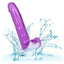 California Exotics Size Queen 8" Dildo w/ Suction Cup Base - firm & flexible 8" dong has a realistic phallic head & veiny shaft with a harness-compatible suction cup. Purple 6