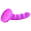  Sportsheets Nautia Solid Silicone 8" Ribbed G-Spot Dildo has a curved shaft lined w/ pleasure bumps for more stimulation & a bulbous head for hitting the G-spot or P-spot just right.