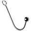 Master Series Hooked - Stainless Steel Anal Hook - metal hook has a round ball to comfortably stimulate the wearer & an open ring on the other end for attaching to BDSM accessories.
