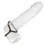 Steel beaded dual silicone cock & ball ring fits around your shaft & testicles to keep you harder for longer & has 5 pleasure beads you can move around to feel wherever you want. Close-up