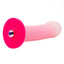 Tantus Duchess Dual-Density Silicone Vibrating G-Spot Dildo has a soft, wide head for G-/P-spot pleasure & a vibrating bullet for more stimulation in a realistic-feeling dual-density design. Rose quartz. With vibrating bullet.