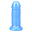  Tantus They/Them Girthy Silicone Dildo has a short, stout design to please people who love girth, not length & won't hit your cervix or insides. Blue.