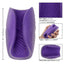 The Gripper Open Masturbator - Spiral Grip features an angled ribbed texture to add fun new sensations to your stroking sessions, solo or partnered. Dimension & features.
