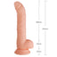 Escapade - The Master 7" Silicone Dong -realistic veiny dildo has an angled G-spot head & offers 10 vibration modes, rotation & a one-key burst mode. Flesh, size details