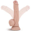A LoverBoy Mr Jackhammer 8.5 inch realistic dildo in three different angles showcasing its flexibility. 