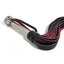 Zorba Leather Flogger With Long Metal Handle is made w/ black grain calf leather + red suede & a metal handle for a weighty feeling that balances deep thuds w/ sharp stings. (2)