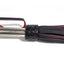 Zorba Leather Flogger With Long Metal Handle is made w/ black grain calf leather + red suede & a metal handle for a weighty feeling that balances deep thuds w/ sharp stings. (3)