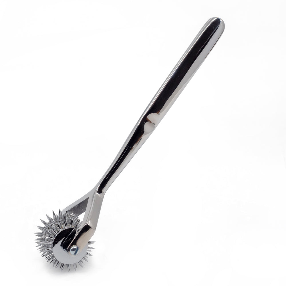 This Wartenberg pinwheel has 7 rows of spinning teeth & delivers a subtle prickling sensation for your pain & pleasure.