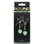 Bound Nipple Clamps With Glow In The Dark Heart Charms
