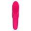 A pink finger vibrator features nubby bristles all over the bulbous head. 