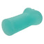 Back view of a mermaid vaginal masturbator in blue-green showcases its closed-end design.