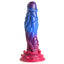 An extraterrestrial-inspired dildo with a ribbed and scale-like texture.