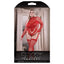 A Fantasy Lingerie box sits against a white backdrop and has a plus size model on the front wearing a red bodystocking. 