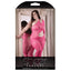 A Fantasy Lingerie box sits against a white backdrop with a plus size model on the front wearing a pink bodystocking. 