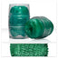 2 green Fleshlight Alien Quickshot masturbators sit above a cross-section of the interior texture with swirling ribs.