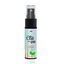 A peppermint cooling and tingling clitoral arousal spray stands against a white backdrop. 