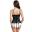 Lovely Lies Padded Lace & Mesh Gartered Bustier With G-String