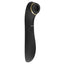 A black clitoral longline suction vibrator features an ergonomically shape bulbous handle.