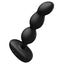 The black Lovense Ridge rotating vibrating anal beads toy stands at an angle.