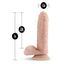 Loverboy Tony The Waiter realistic uncircumcised beige dildo stands against a white backdrop with measurements. 