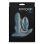 A box by NS Novelties stands against a white backdrop with a grey prostate massager and remote inside.