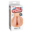 A box with a self-lubricating realistic vagina on it by Pipedream sits against a white back ground.
