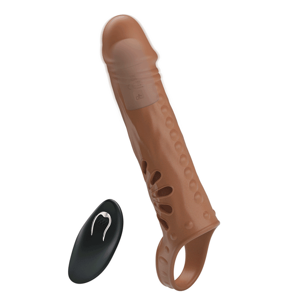 Pretty Love Qwanell Realistic Vibrating Penis Extension Sleeve  Sexyland